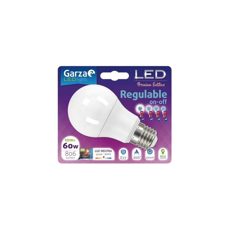 LAMPARA LED STD ON/OFF 10W E27 806LM 4000K