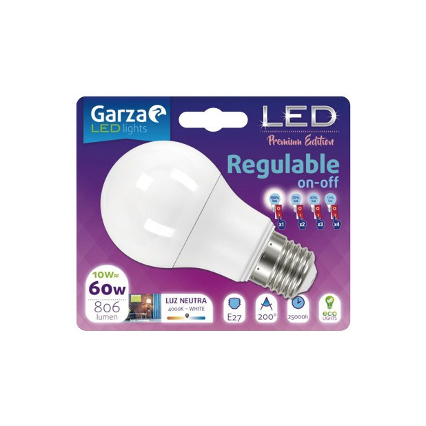 LAMPARA LED STD ON/OFF 10W E27 806LM 4000K