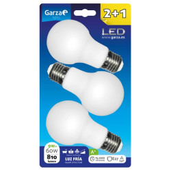 LAMPARA LED STD 9W E27 240º 810LM 6500K (2+1)