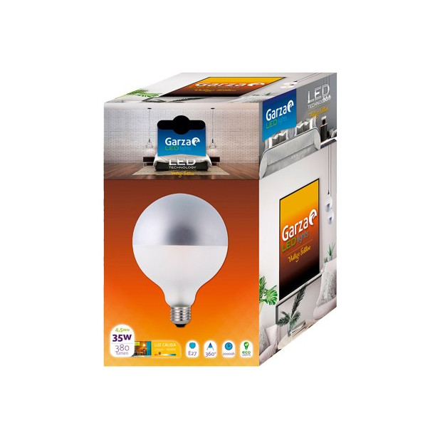 LAMPARA LED PLATA G125 4,5W E27 380