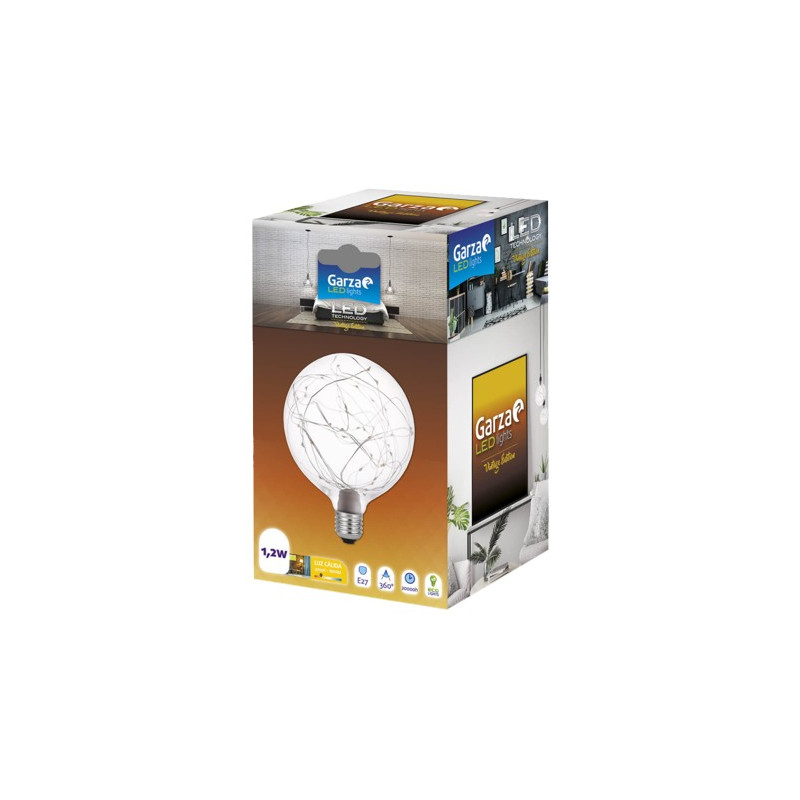 BOMBILLA GLOBO LED STARLIGHT G125 1,2W E27 27K