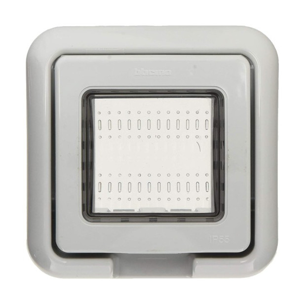 TAPA IB 2MOD IP55 GRIS