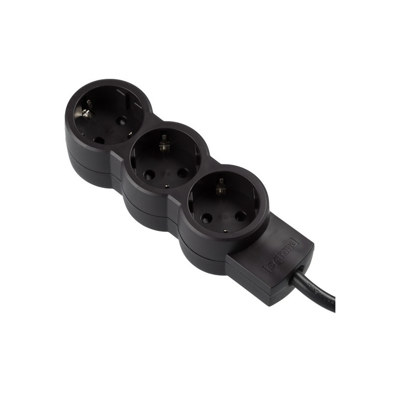 BASE MULTIPLE LEGRAND 3X2P+T 1,5M NEGRO
