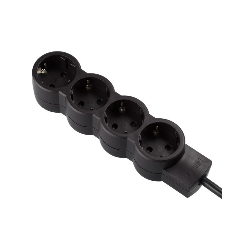 BASE MULTIPLE LEGRAND 4X2P+T 1,5M NEGRO***descatalogada