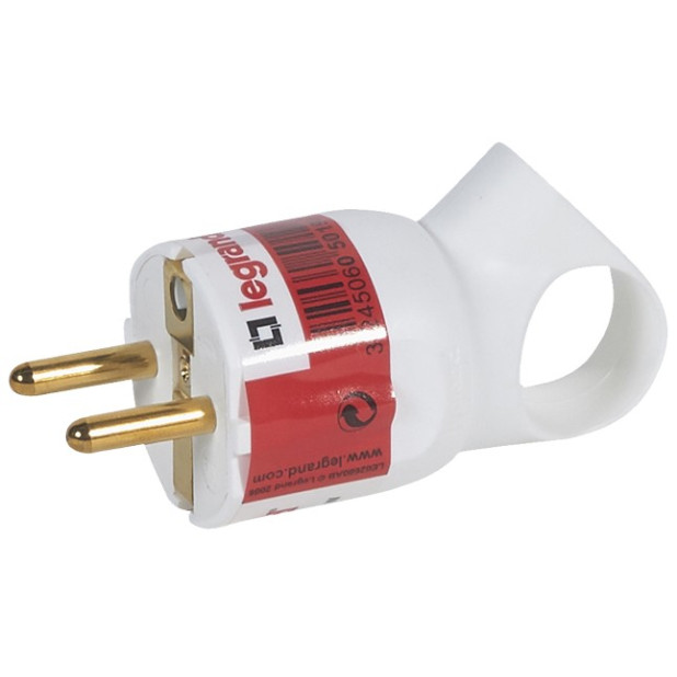 CLAVIJA 2P+T 16A C/TIRADOR BLANCO GSB