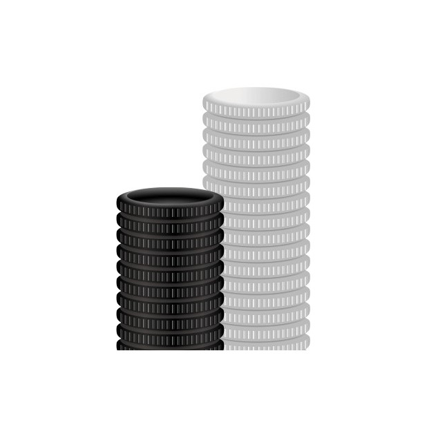 TUBO CORRUGADO LIBRE HAL.D.25 GRIS R.75 (POR MTS)
