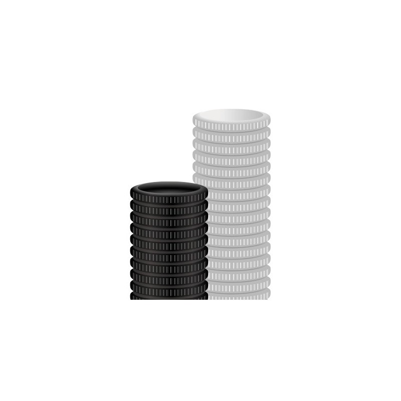 TUBO CORRUGADO LIBRE HAL.D.50 GRIS R.25 (POR MTS)