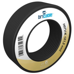 CABLE 2x1,5 H05VV-F NEGRO  (ROLLO 25MTS)