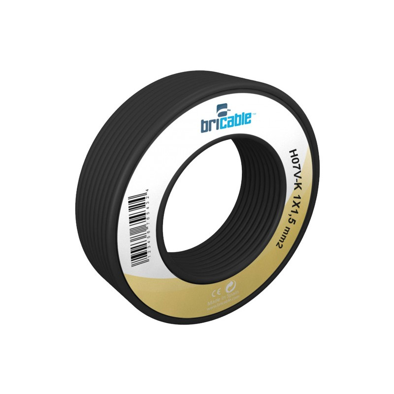 CABLE 2x1,5 H05VV-F NEGRO  (ROLLO 25MTS)