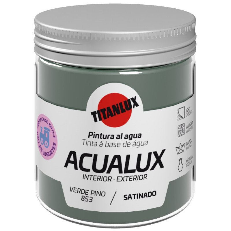 ACUALUX SATINADO VERDE PINO 75ML