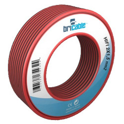CABLE 2x0,75 AUDIO NEGRO/ROJO (ROLLO 25MTS)