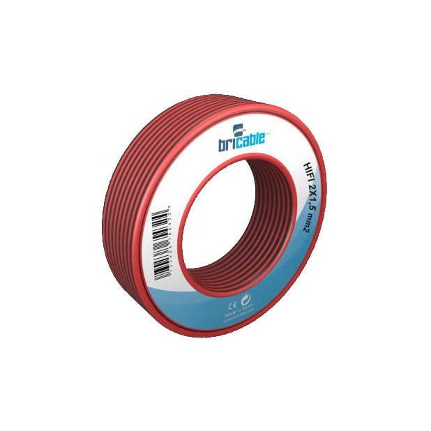 CABLE 2x0,75 AUDIO NEGRO/ROJO (ROLLO 25MTS)