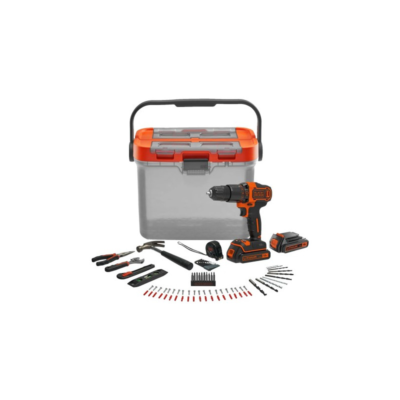 BRICO KIT BLACK DECKER TALADRO PERCUTOR BDCHD18+ACCES.