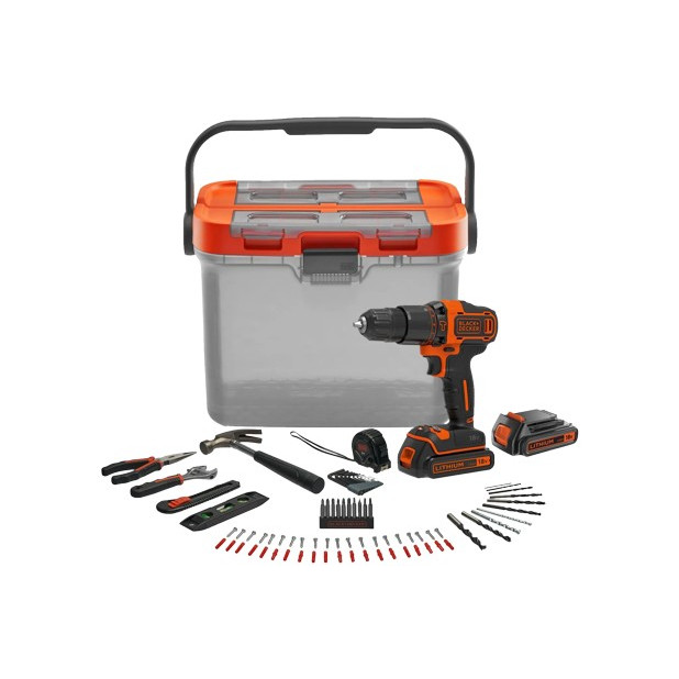 BRICO KIT BLACK DECKER TALADRO PERCUTOR BDCHD18+ACCES.
