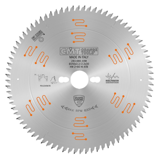 SIERRA CIRCULAR CMT CROMO 250x3,2/2,2x30 Z80 38º