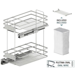 BOTELLERO OVAL ALT.70 MOD35 CROMO