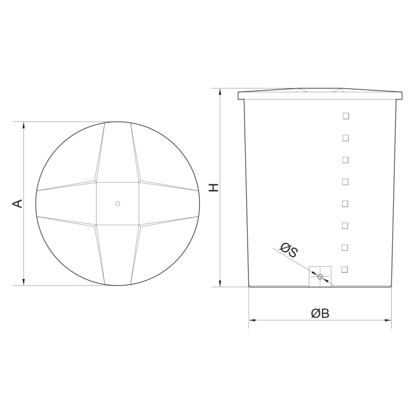 DEPOSITO AZUL 1.000 LTS VERTICAL