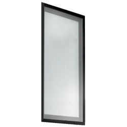 PUERTA ALU.MECANIZADA 70X40 NEGRO C/CRISTAL