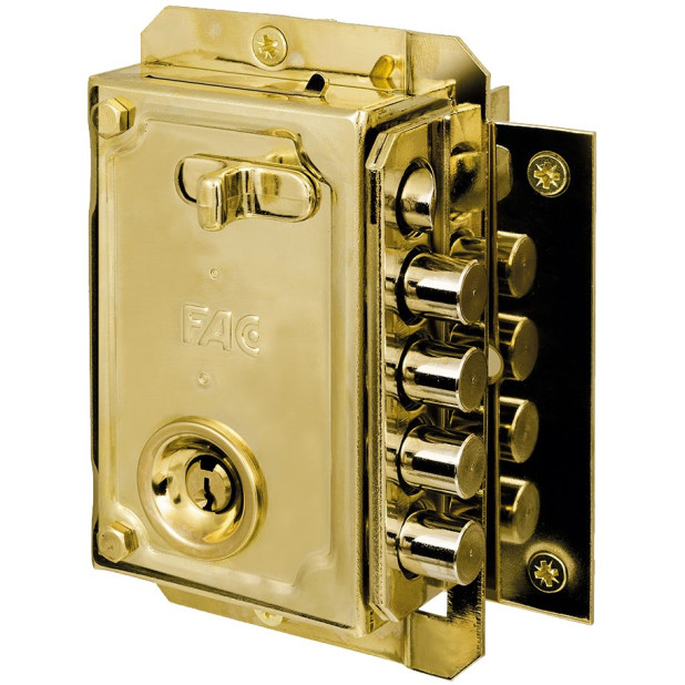 CERRADURA FAC S-90 IZDA. DORADA