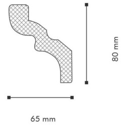 MOLDURA DECOFLAIR D-14 80mmx65mm