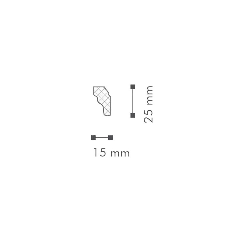 MOLDURA DECOFLAIR D2 25mmx15mm 2unid.