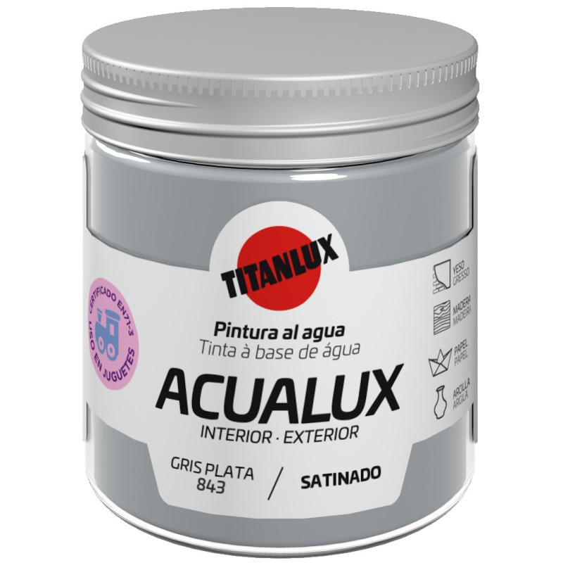 ACUALUX SATINADO GRIS PLATA 75ML