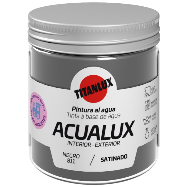 ACUALUX SATINADO NEGRO 75ML