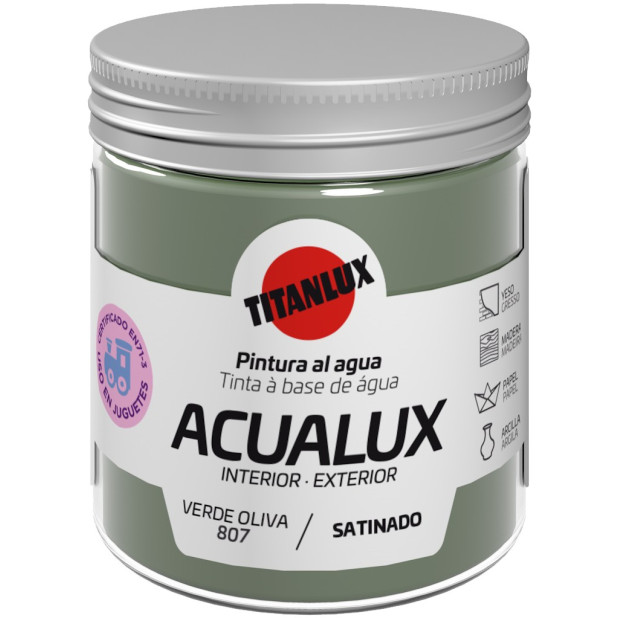 ACUALUX SATINADO VERDE OLIVA 75ML