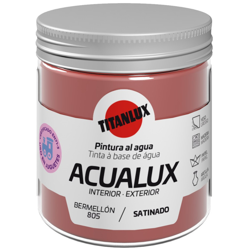 ACUALUX SATINADO BERMELLON 75ML