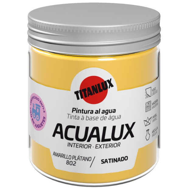ACUALUX SATINADO AMARILLO PLATAN. 75ML
