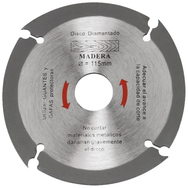 DISCO TUNGSTENO P/MADERA 115MM