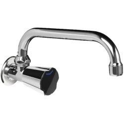 GRIFO UN AGUA MURAL CAÑO RECTO 200 MM FLORÓN 55MM