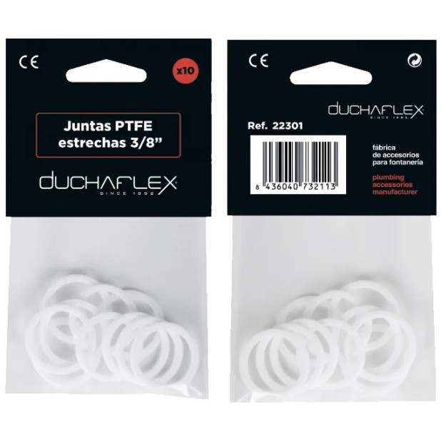 JUNTAS ESTRECHAS PTFE 3/4" 24x19x1,5MM SKIN 10UDS.