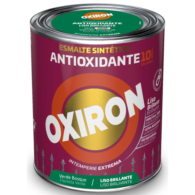 OXIRON ESMALTE LISO BRILLANTE VERDE BOSQUE 750ML