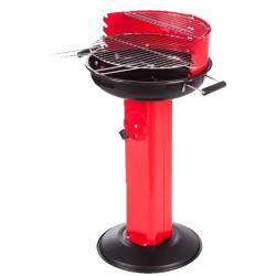 BARBACOA CARBON REDONDA ACERO 58x54x88CM