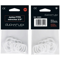 JUNTAS ESTRECHAS PTFE 1" 30x24x1,5MM SKIN 10UDS.