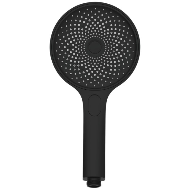 CABEZAL DUCHA SOFTWATER 13CM NEGRO