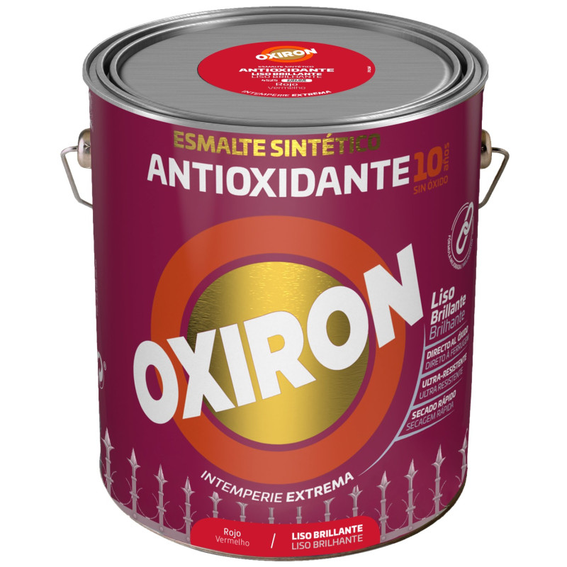 OXIRON ESMALTE LISO BRILLANTE ROJO 4L