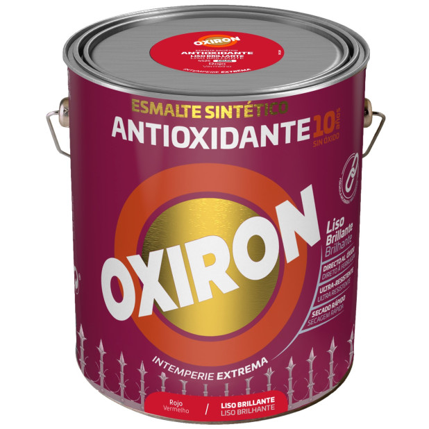 OXIRON ESMALTE LISO BRILLANTE ROJO 4L