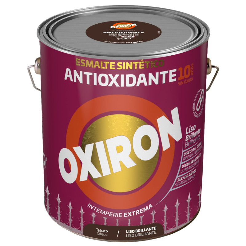 OXIRON ESMALTE LISO BRILLANTE TABACO 4L