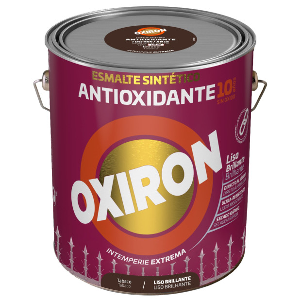 OXIRON ESMALTE LISO BRILLANTE TABACO 4L