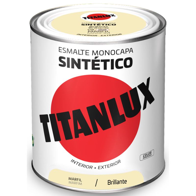TITANLUX ESMALTE SINTETICO MARFIL 750ML