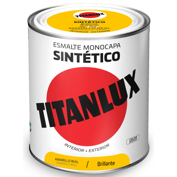 TITANLUX ESMALTE SINTETICO AMARILLO REAL 750ML