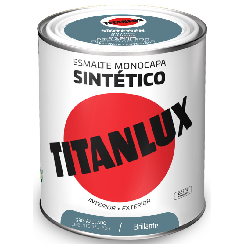 TITANLUX ESMALTE SINTETICO GRIS AZULADO 750ML