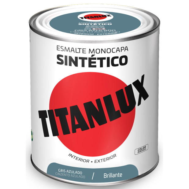 TITANLUX ESMALTE SINTETICO GRIS AZULADO 750ML