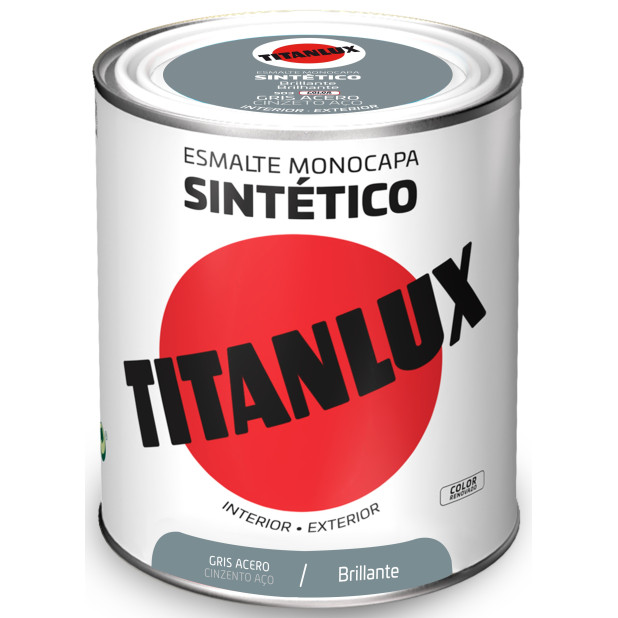TITANLUX ESMALTE SINTETICO GRIS ACERO 750ML