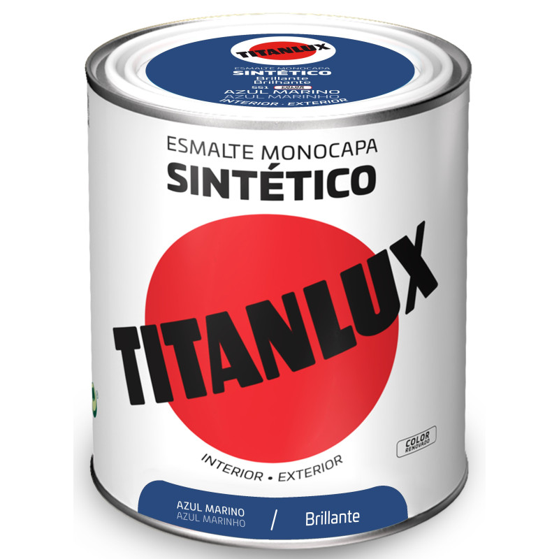 TITANLUX ESMALTE SINTETICO AZUL MARINO 750ML