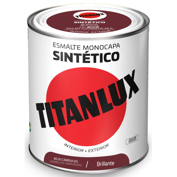 TITANLUX ESMALTE SINTETICO ROJO CARRUAJES 750ML