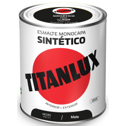 TITANLUX ESMALTE SINTETICO NEGRO MATE 750ML