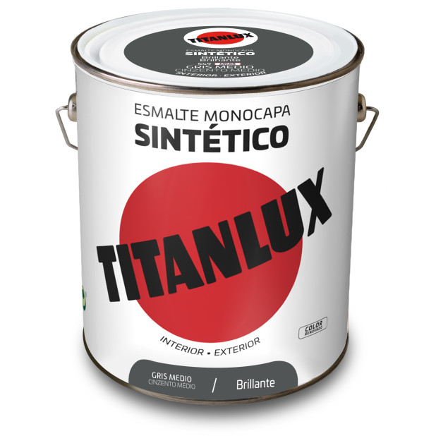 TITANLUX ESMALTE SINTETICO GRIS MEDIO 4L
